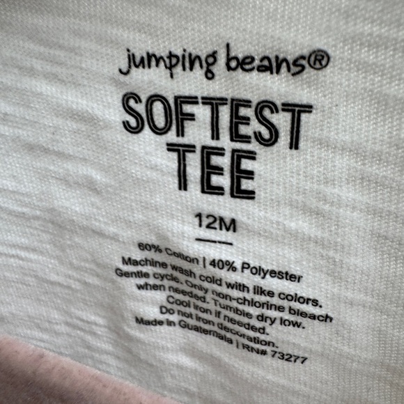 Jumping Beans 12M Girls White Short Sleeve T-Shirt Rainbow is my Favorite Color - Picture 3 of 5